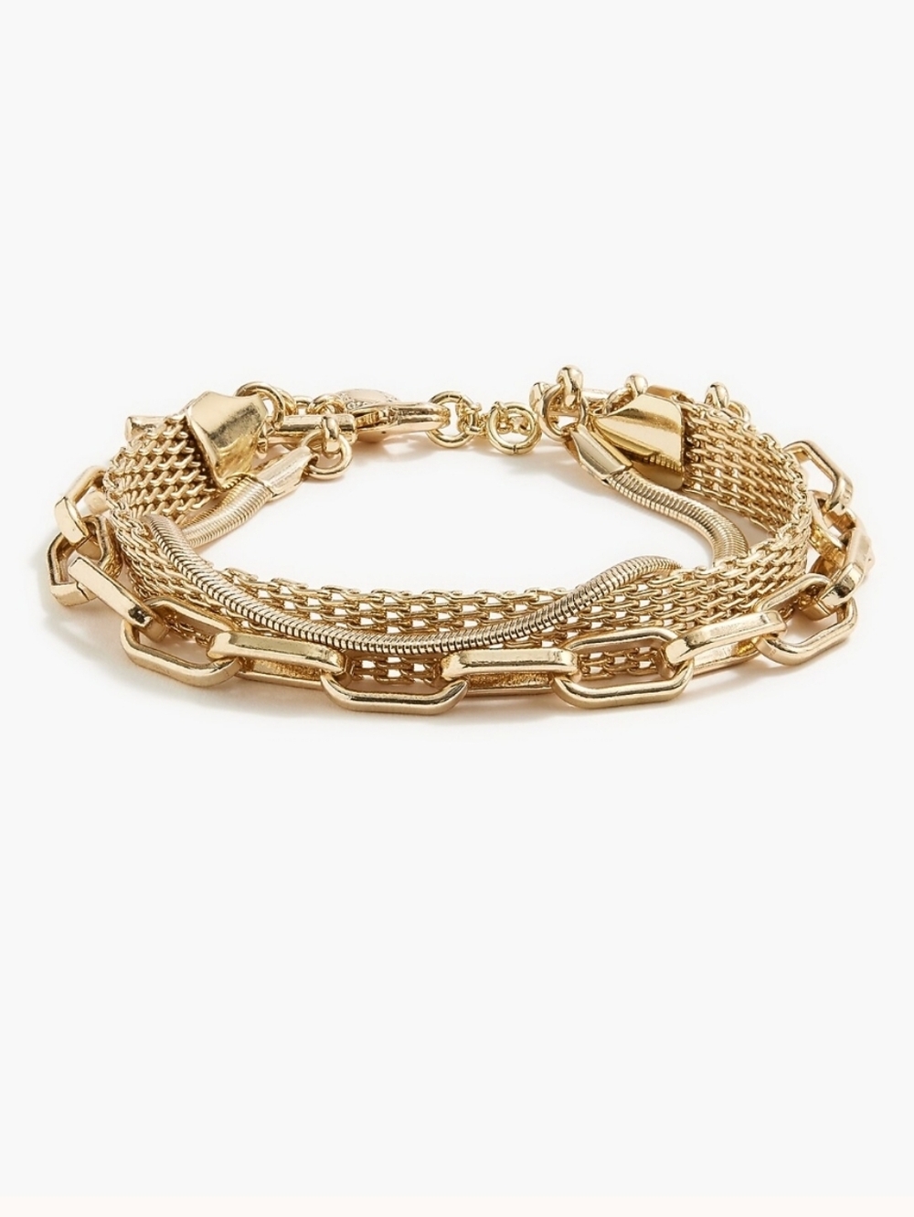 J. Crew Triple-chain bracelet
